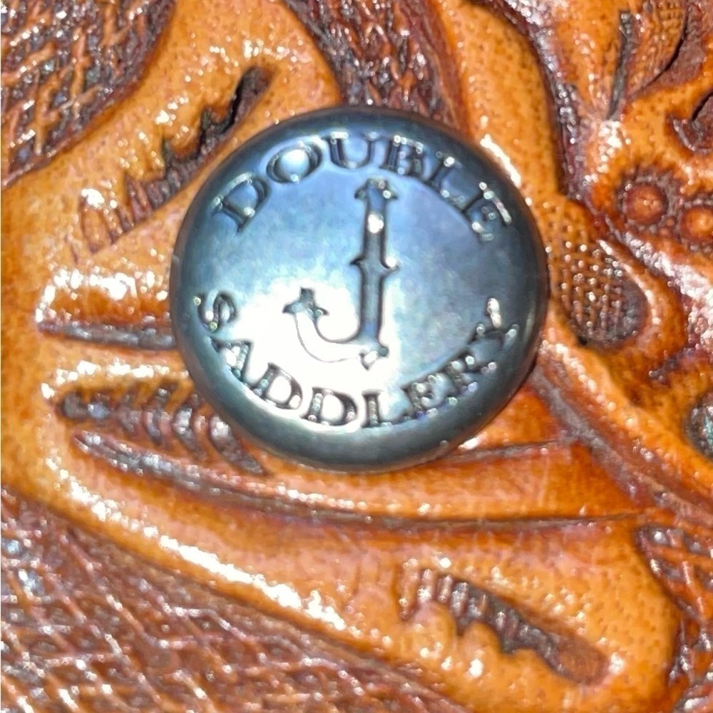 NWOT Double J Saddlery Cognac Leather Tooled Belt 44 MSRP $335​​​​​​​​​​​​​ - Picture 10 of 10